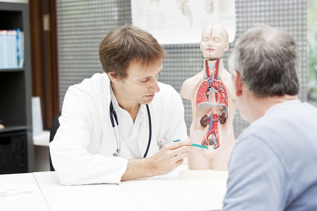 overleg met een arts voor prostatitis