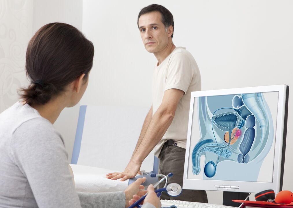 overleg met een specialist voor chronische prostatitis