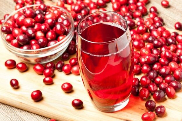 Bij prostatitis is cranberrysap nuttig - een heerlijke bron van vitamines